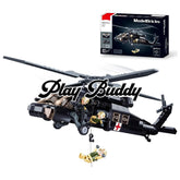 Sikorsky UH-60 Black Hawk Medical Rescue Aircraft Building Blocks 692PCS Boxed UH-60 Black Hawk / With Box Building